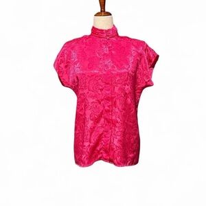 Vintage Pink Floral Women's Top